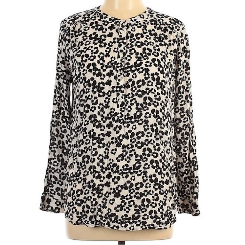 Loft Long Sleeve Flower Blouse